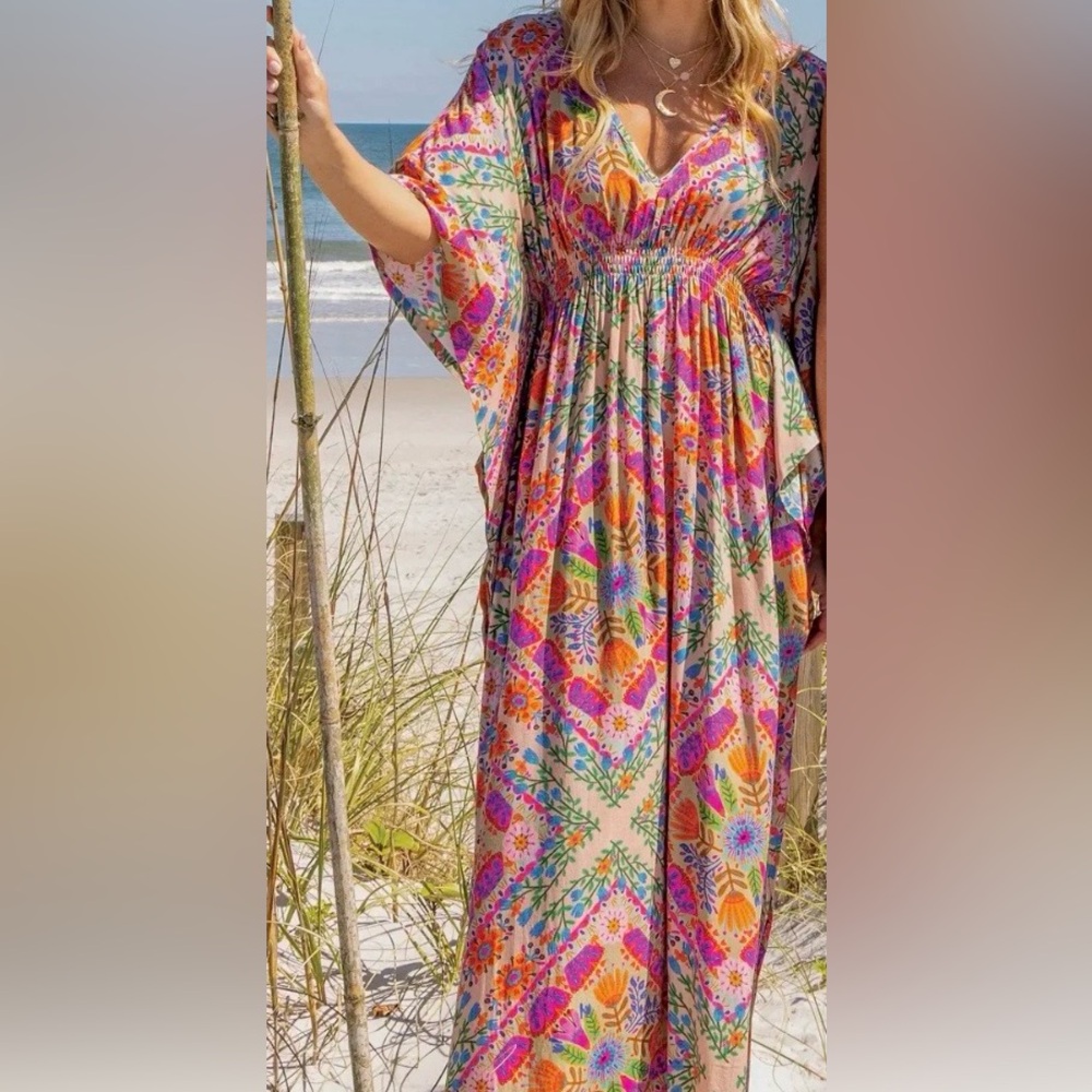 Natural Life Sanibel Kaftan Maxi Dress - Picture 2 of 9